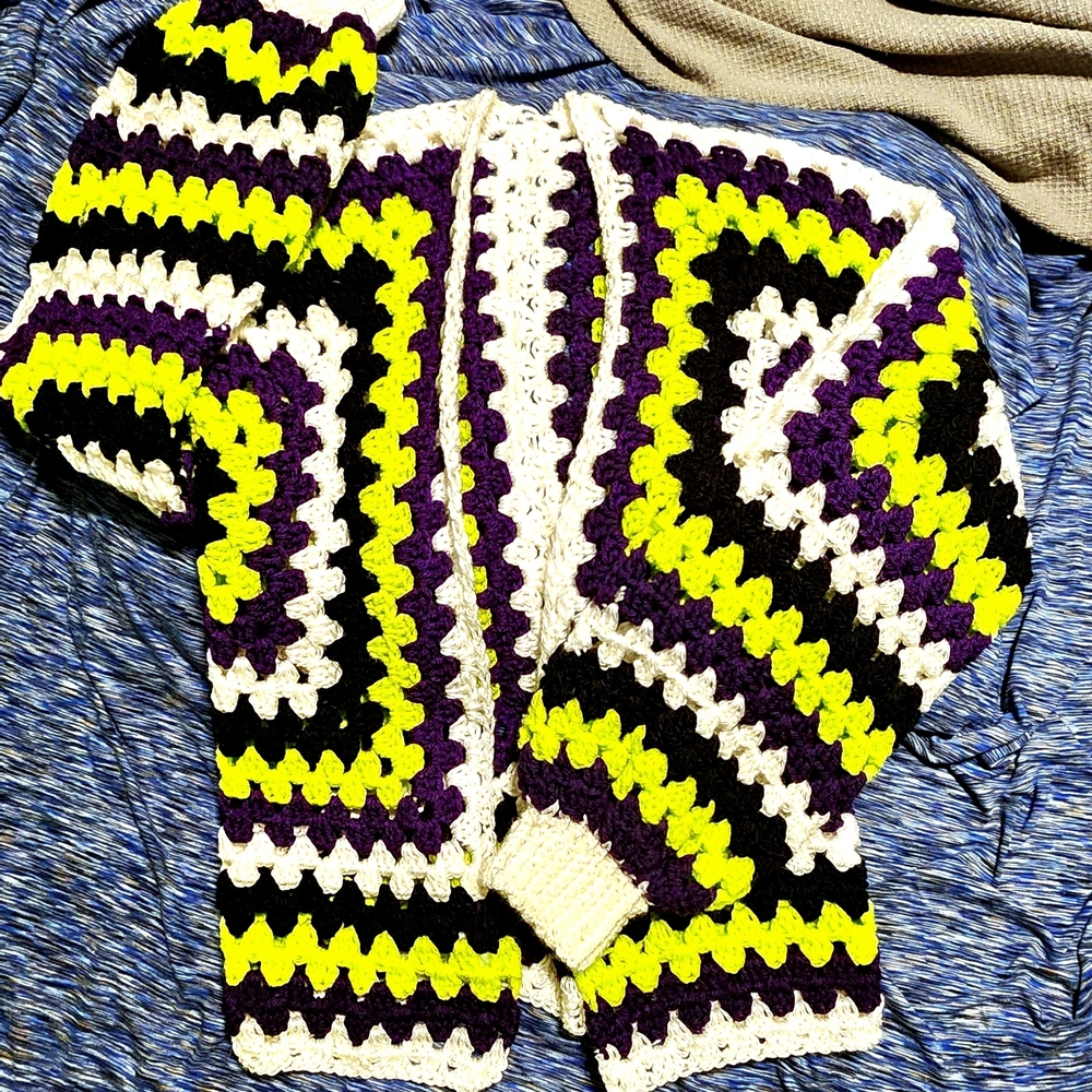 Crochet Cardigan HALLOWEEN Themed